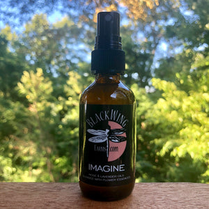 Spray Bottle of Imagine Rose & Lavender Essential Oils & Flower Essences Blend for Getting Through Tough Times