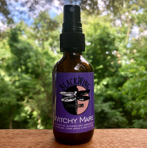 BlackWing Farms' WITCHY MARE - Lavender Essential Oils + Flower Essences Spray Bottle for Self Help + Dealing With Difficult People