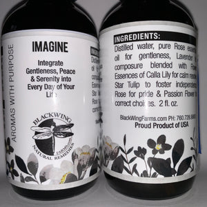 Label Imagine Essential Oils & Flower Essences Blend Spray for Getting Through Tough Times